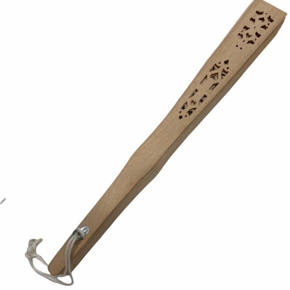 BALSAM WOODEN ASIAN FAN VINTAGE - Picture 5 of 5